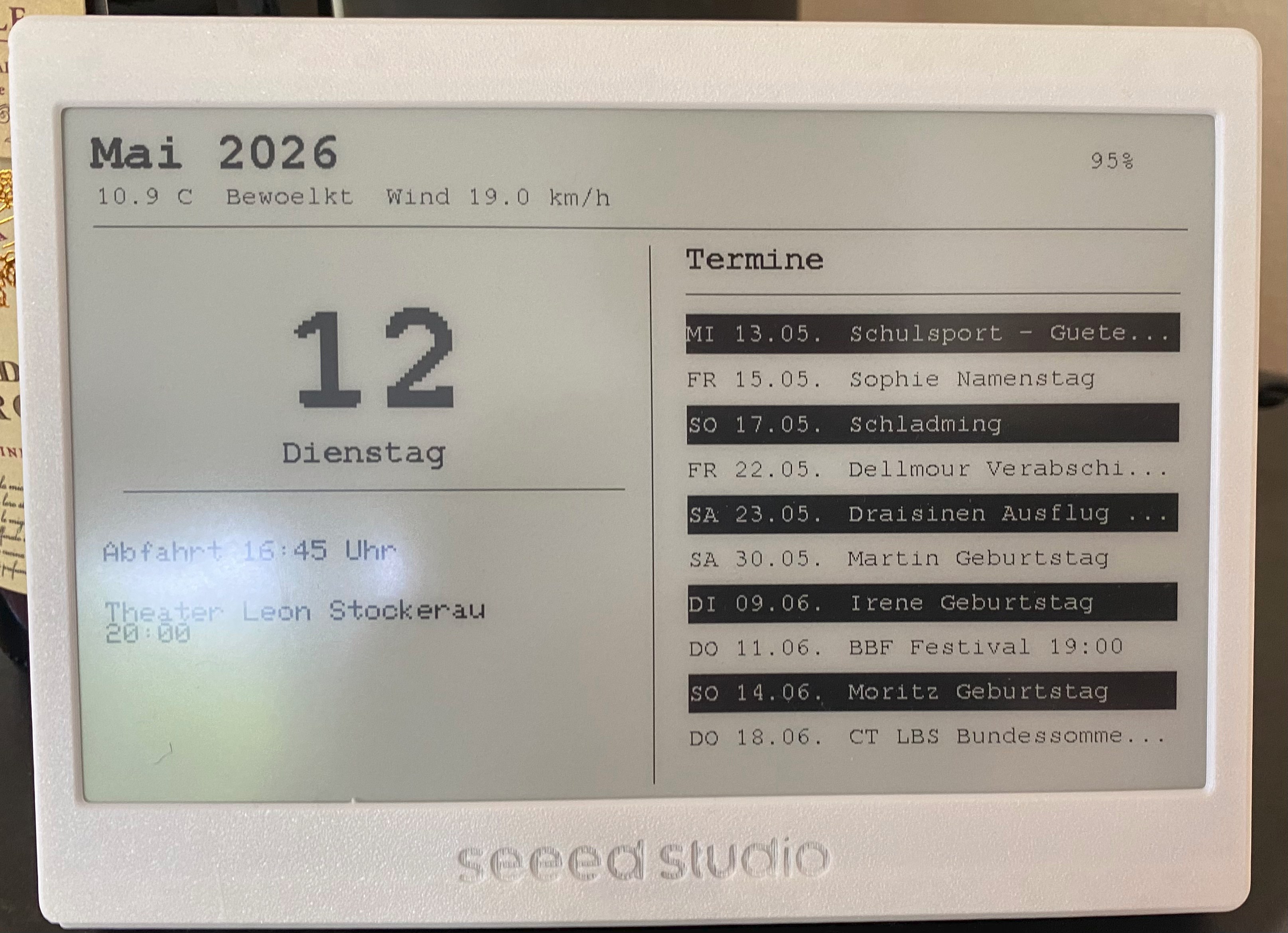 Projekt ePaper Kalender